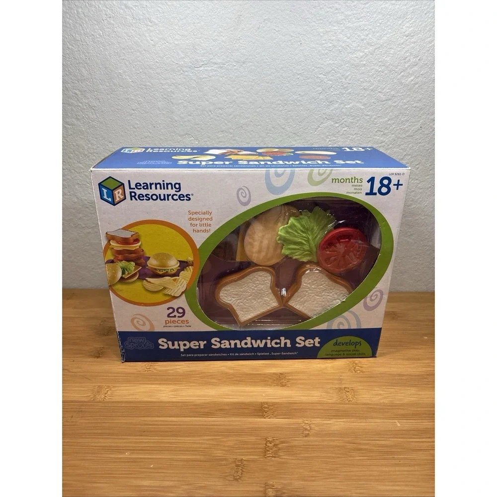 Learning Resources Super Sandwich Set - 29 Pieces. New